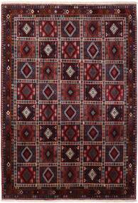  Yalameh Dywan 200X290 Orientalny Tkany Ręcznie Czarny/Ciemnoczerwony (Wełna, Persja/Iran)