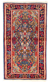 Kerman Dywan 91X162 Orientalny Tkany Ręcznie Beżowy/Rdzawy/Czerwony (Wełna, Persja/Iran)