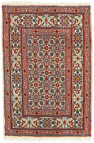  Moud Dywan 60X90 Orientalny Tkany Ręcznie Ciemnoczerwony/Ciemnobrązowy ( Persja/Iran)