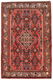  Hamadan Dywan 82X127 Orientalny Tkany Ręcznie Ciemnobrązowy/Ciemnoczerwony (Wełna, Persja/Iran)