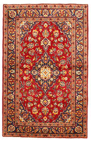  Keszan Dywan 98X155 Orientalny Tkany Ręcznie Ciemnoczerwony/Rdzawy/Czerwony (Wełna, Persja/Iran)
