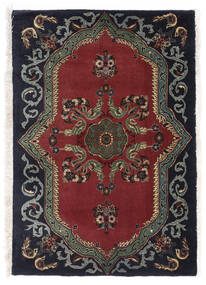  Keszan Dywan 67X95 Orientalny Tkany Ręcznie Czarny/Ciemnoczerwony (Wełna, Persja/Iran)