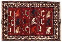  Kaszkaj Dywan 127X186 Orientalny Tkany Ręcznie Ciemnoczerwony/Ciemnobrązowy (Wełna, Persja/Iran)