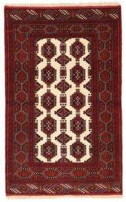  Turkmeński Dywan 104X163 Orientalny Tkany Ręcznie Ciemnoczerwony/Ciemnobrązowy (Wełna, Persja/Iran)