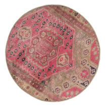  Vintage Heritage Dywan Ø 100 Nowoczesny Tkany Ręcznie Okrągły Brązowy/Różowy (Wełna, Persja/Iran)