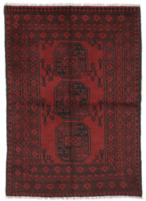  Afgan Dywan 98X142 Orientalny Tkany Ręcznie Czarny/Ciemnoczerwony (Wełna, Afganistan)
