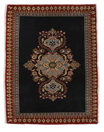  Keszan Dywan 73X95 Orientalny Tkany Ręcznie Czarny/Biały/Creme (Wełna, Persja/Iran)