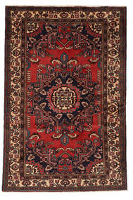  Hamadan Dywan 131X198 Orientalny Tkany Ręcznie Czarny, Ciemnoczerwony (Wełna, Persja/Iran)