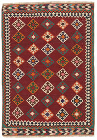 148X212 Dywan Kilim Vintage Dywan Orientalny Tkany Ręcznie Czarny/Ciemnoczerwony (Wełna, Persja/Iran)