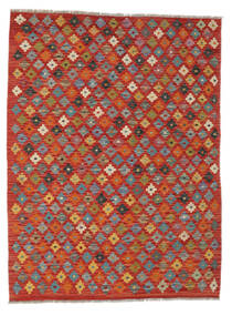  Kilim Afgan Old Style Dywan 132X175 Orientalny Tkany Ręcznie Ciemnoczerwony/Biały/Creme (Wełna, Afganistan)