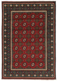 Afgan Dywan 130X190 Orientalny Tkany Ręcznie Czarny/Ciemnoczerwony (Wełna, Afganistan)