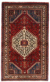  Hamadan Dywan 92X150 Orientalny Tkany Ręcznie Czarny/Ciemnobrązowy (Wełna, Persja/Iran)