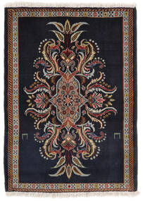  Keszan Dywan 61X85 Orientalny Tkany Ręcznie Czarny/Ciemnobrązowy (Wełna, Persja/Iran)