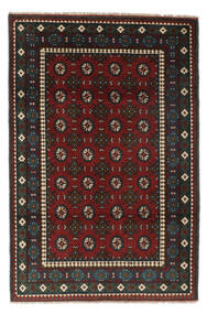 118X181 Dywan Orientalny Afgan Fine Czarny/Ciemnoczerwony (Wełna, Afganistan)