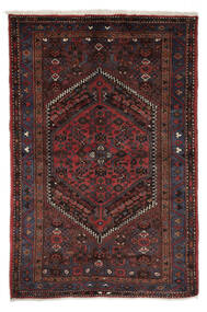  Hamadan Dywan 140X208 Orientalny Tkany Ręcznie Czarny/Beżowy (Wełna, Persja/Iran)