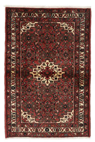  Hosseinabad Dywan 104X156 Orientalny Tkany Ręcznie Czarny/Ciemnoczerwony (Wełna, )