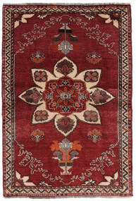 104X151 Dywan Kaszkaj Fine Orientalny Ciemnoczerwony/Czarny (Wełna, Persja/Iran)