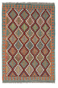  Kilim Afgan Old Style Dywan 123X185 Orientalny Tkany Ręcznie Ciemnoczerwony/Ciemnozielony (Wełna, )