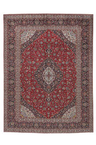 294X394 Dywan Orientalny Keszan Ciemnoczerwony/Brunatny Duży (Wełna, Persja/Iran)