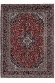 Dywan Orientalny Keszan 290X402 Czarny/Ciemnoczerwony Duży (Wełna, Persja/Iran)