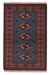 Dywan Orientalny Turkmeński Dywan 83X129 Czarny/Ciemnoczerwony (Wełna, Persja/Iran)