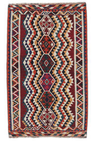 154X251 Dywan Kilim Vintage Orientalny Czarny/Ciemnoczerwony (Wełna, Persja/Iran)