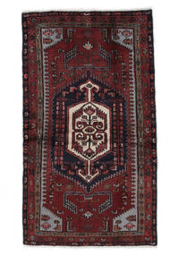 Dywan Orientalny Hamadan Dywan 103X187 Czarny/Ciemnoczerwony (Wełna, Persja/Iran)