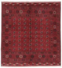  Kunduz Dywan 151X156 Orientalny Tkany Ręcznie Kwadratowy Czarny/Ciemnoczerwony (Wełna, Afganistan)