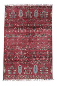  Shabargan Dywan 122X182 Orientalny Tkany Ręcznie Ciemnoczerwony/Biały/Creme (Wełna, Afganistan)
