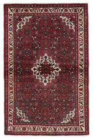 96X151 Dywan Hosseinabad Orientalny Czarny/Ciemnoczerwony (Wełna, Persja/Iran)