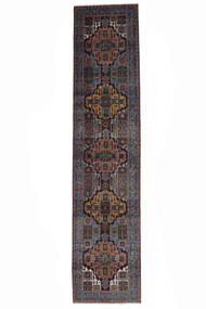  Ardabil Dywan 89X407 Orientalny Tkany Ręcznie Chodnik Biały/Creme/Czarny (Wełna, Persja/Iran)
