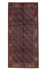  Hosseinabad Dywan 160X336 Orientalny Tkany Ręcznie Chodnik Dywanowy Czarny/Biały/Creme (Wełna, Persja/Iran)