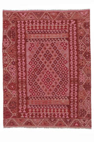  Kilim Afgan Old Style Dywan 177X234 Orientalny Tkany Ręcznie Ciemnobrązowy/Ciemnoczerwony/Biały/Creme (Wełna, Afganistan)