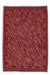  Kilim Afgan Old Style Dywan 180X253 Orientalny Tkany Ręcznie Ciemnoczerwony/Czarny (Wełna, )