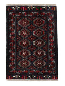  Turkmeński Dywan 108X154 Orientalny Tkany Ręcznie Czarny (Wełna, )