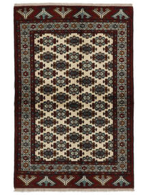  Turkmeński Dywan 134X203 Orientalny Tkany Ręcznie Czarny/Biały/Creme (Wełna, Persja/Iran)