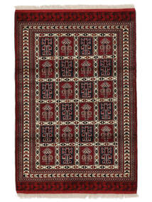 Turkmeński Dywan 105X154 Orientalny Tkany Ręcznie Czarny/Biały/Creme/Ciemnobrązowy (Wełna, Persja/Iran)
