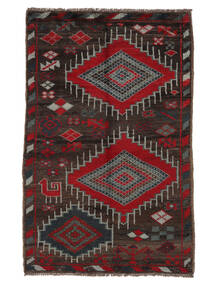  Moroccan Berber - Afghanistan Dywan 94X146 Nowoczesny Tkany Ręcznie Czarny/Ciemnoczerwony (Wełna, Afganistan)