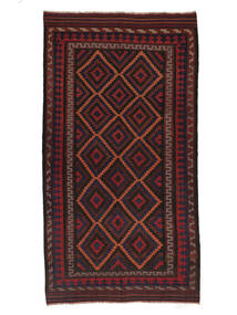  Afgan Vintage Kilim Dywan 175X336 Orientalny Tkany Ręcznie Chodnik Dywanowy Czarny (Wełna, Afganistan)