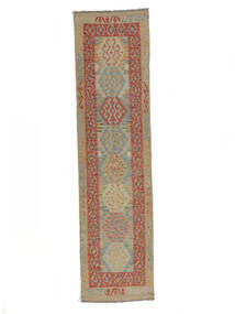  Kilim Afgan Old Style Dywan 78X304 Orientalny Tkany Ręcznie Chodnik Dywanowy Brunatny/Ciemny Żółty (Wełna, )