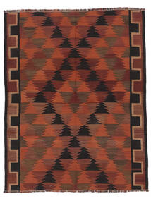  Afgan Vintage Kilim Dywan 147X184 Orientalny Tkany Ręcznie Czarny/Ciemnobrązowy (Wełna, Afganistan)