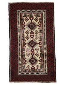  Beludż Dywan 103X178 Orientalny Tkany Ręcznie Czarny/Ciemnobrązowy (Wełna, Persja/Iran)