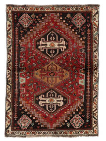 Dywan Perski Sziraz 105X150 Czarny/Ciemnoczerwony (Wełna, Persja/Iran)