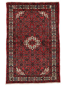  Hosseinabad Dywan 110X165 Orientalny Tkany Ręcznie Czarny/Ciemnoczerwony (Wełna, )