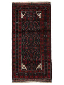  Beludż Dywan 92X173 Orientalny Tkany Ręcznie Czarny/Ciemnofioletowy (Wełna, Persja/Iran)