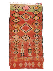  Berber Moroccan - Mid Atlas Vintage 162X305 Dywan Wełniany Ciemnoczerwony/Brunatny Dywan 