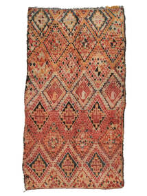  Berber Moroccan - Mid Atlas Vintage Dywan 197X345 Nowoczesny Tkany Ręcznie Brunatny/Ciemnoczerwony (Wełna, )