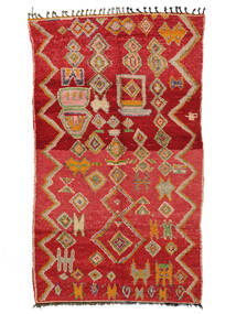  Berber Moroccan - Mid Atlas Vintage Dywan 160X290 Nowoczesny Tkany Ręcznie Ciemnoczerwony/Brunatny (Wełna, )