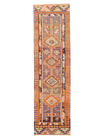  Herki Kilim Vintage Dywan 89X328 Orientalny Tkany Ręcznie Chodnik Dywanowy Brunatny/Ciemnoczerwony (Wełna, )