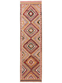  Herki Kilim Vintage Dywan 88X321 Orientalny Tkany Ręcznie Chodnik Dywanowy Brunatny/Ciemnoczerwony (Wełna, )